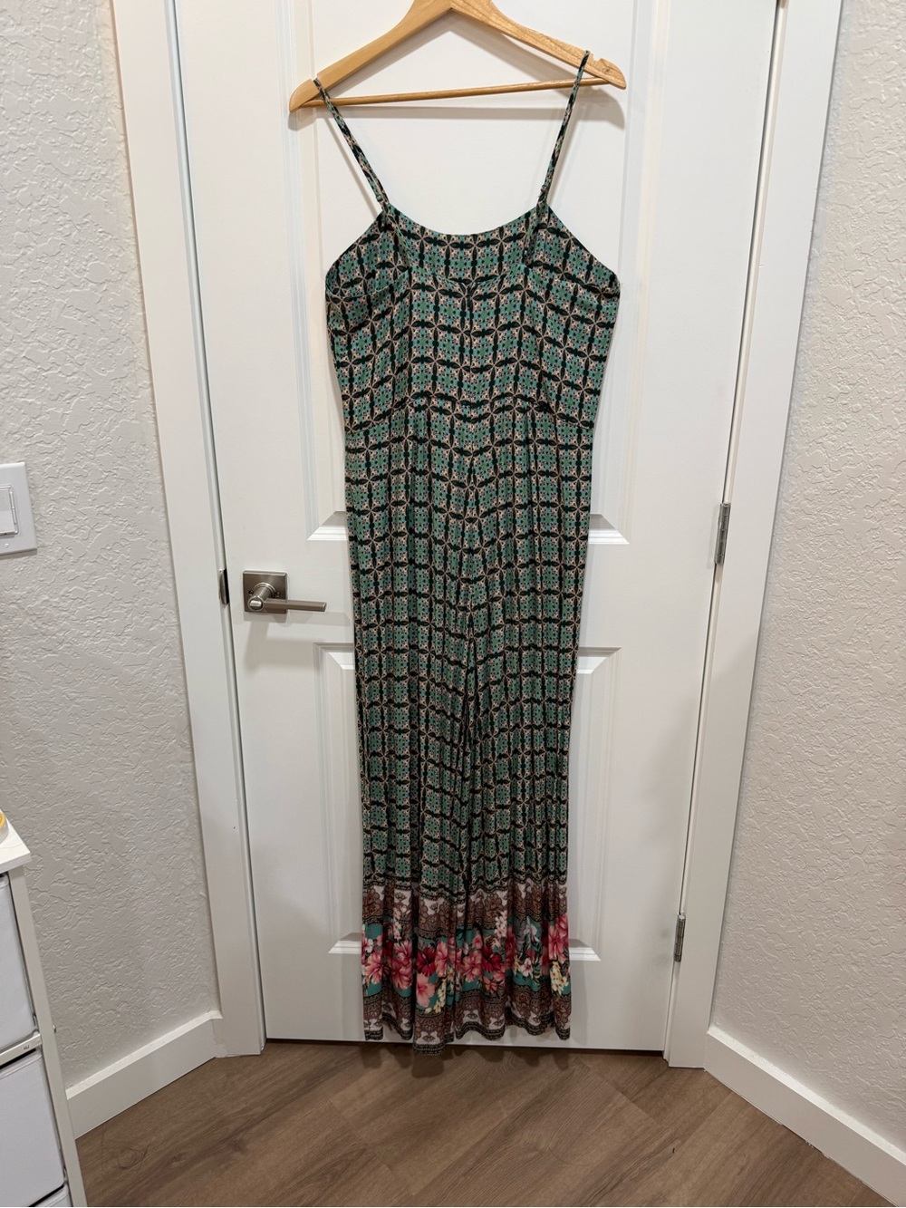 FARM Rio x Anthropologie "Honolulu" Geo Floral Wide Leg Jumpsuit Size Small - Picture 5 of 12